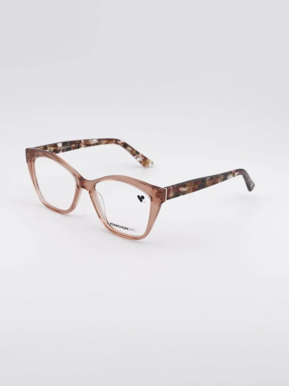 Marchon M-5041 204 Eyeglasses Taupe Crystal 54mm Square Frame